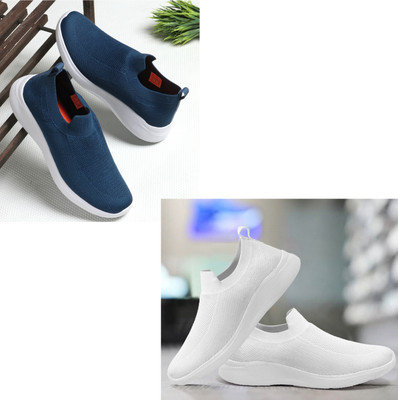 Face Stylish Sports Shoes for Men – Ideal for Running, Gym & Training Sneakers For Men(Blue, White , 9)