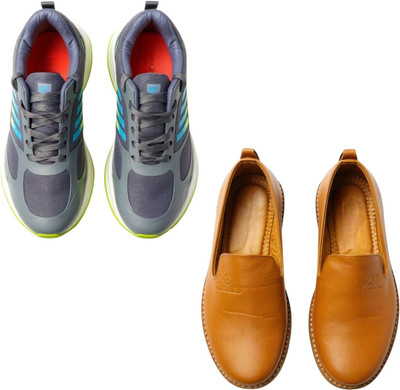 Plama Stylish Casual Shoes for Men – Perfect for Daily Wear Casuals For Men(Grey, Tan , 10)