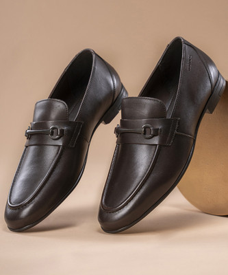 RED TAPE Loafers for Men | Real Leather Shoes with Low-cut Pattern Loafers For Men(Brown , 7)