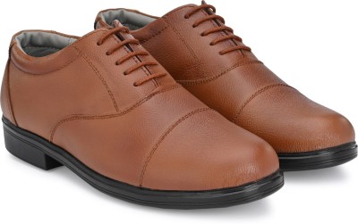 TENDER TSF Officer Class Police Oxford Shoes Quality Leather Light Weight (TAN) Lace Up For Men(Tan , 7)