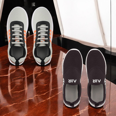 Skystring Walking Shoes For Men(Grey, Orange, Black , 6)