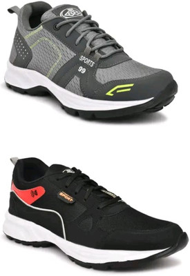 Zypso Stylish Footwear for Men Casuals For Men(Grey, Black , 9)
