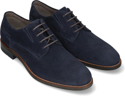 Bugatti bugatti dark blue Premium Leather Derby Formal Shoes Corporate Casuals For Men(Dark Blue , 9)