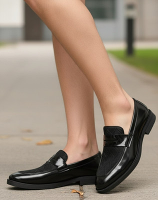 T-ROCK Stylish Partywear Shoes for Every Occasion Loafers For Men(Black , 7)