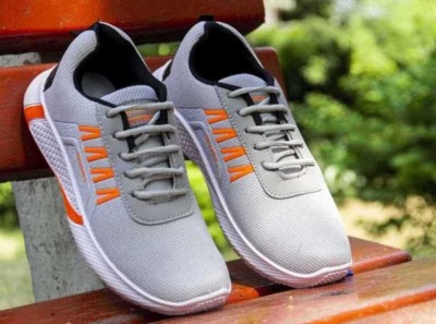 Jut Fire Training & Gym Shoes For Men(Orange, Grey , 7)