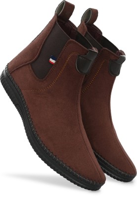 Men's Avenue Lightweight Comfortable Trendy Casual Chelsea Boots (Brown) Boots For Men(Brown)
