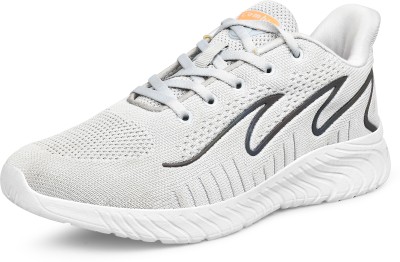 Combit DHOOM-01_L.Gry/F.ORNG Walking,Trekking,Comfort,Outdoor,Trendy,Lightweight Running Shoes For Men(Grey)