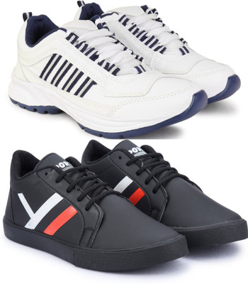 New Oranie Stylish Casual Shoes for Men Casuals For Men(White, Black , 8)