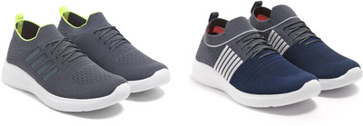 Face Stylish Sports Shoes for Men – Ideal for Running, Gym & Training Sneakers For Men(Grey, Navy, Grey, White , 9)