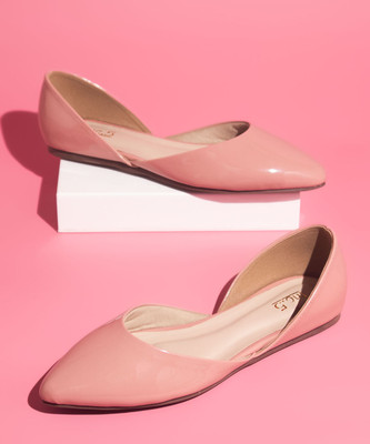 Inc.5 Women Peach Pointed Toe Ballerinas Bellies For Women(Orange , 5)