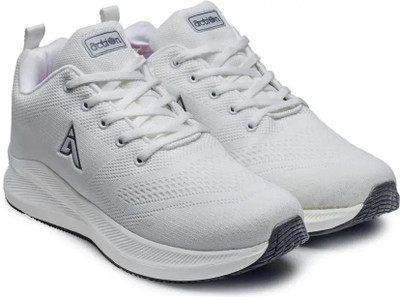 action Athleo ATG-496 Light Weight,Comfortable,Trendy,Running, Breathable,Gym Running Shoes For Men(White , 10)