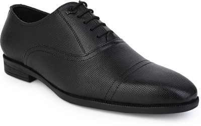 ALBERTO TORRESI Alberto Torresi Genuine Leather Textured Black Formal Laceup Shoe Lace Up For Men(Black)