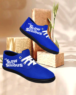 Kenamin Stylish Casual Shoes for Men and kids Casuals For Men(Blue, White , 3)