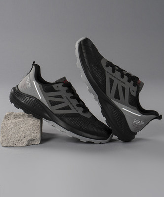 RED TAPE Ozark Outdoor Shoes for Men |Trekking Shoes|Cultured Round-Toe Shape Hiking & Trekking Shoes For Men(Black, Grey , 9)