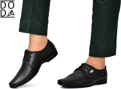 DoDa DoDa Executive Elegance Handcrafted Genuine Vegan Leather Formal Shoes For Men Derby For Men(Black)