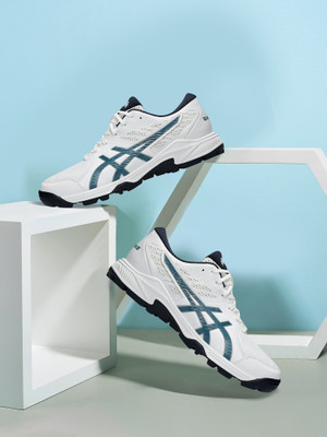 Asics GEL-PEAKE 2 Cricket Shoes For Men(White , 5)