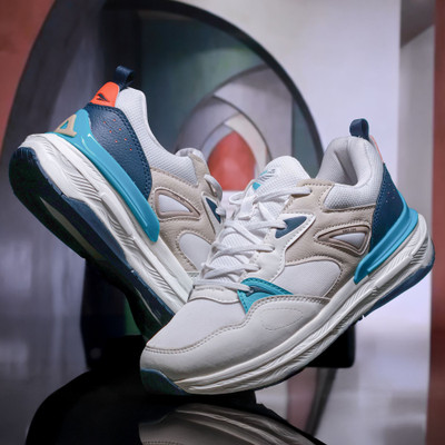 asian Powerkick-51 Sneakers for Men & Boys | Lightweight Sports Comfortable Shoes Sneakers For Men(White, Navy , 8)