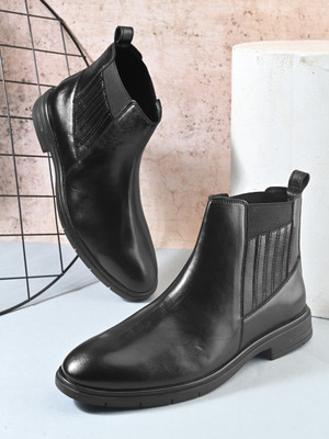 Roadster SS26 Men's Chelsea Chain Boots Boots For Men(Black , 6)