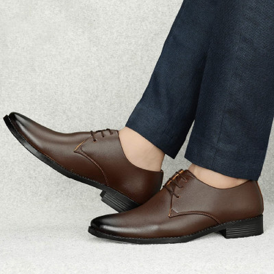 Zixer Lace Up For Men(Brown, Black , 10)