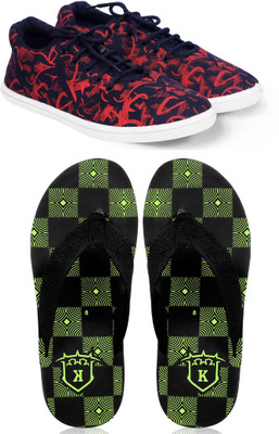 KANEGGYE Casuals For Men(Maroon, Green , 6)