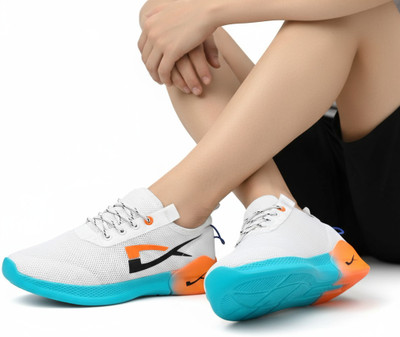 JK PORT JK Port Men White Sports Shoes Running, Walking, Jogging, outdoor Casual Shoes Running Shoes For Men(White , 6)