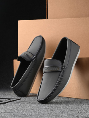 Bucik Bucik Men Comfortable Lightweight Slip On Loafers Loafers For Men(Grey , 10)