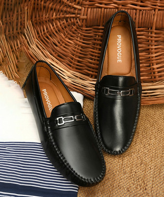 PROVOGUE Loafers For Men(Black , 7)