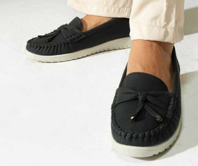 GLOBAL STEP CASUAL LOAFERS Casuals For Women(Black)