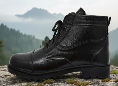 KSF Stylish Classic Rider Black Boots for Men Boots For Men(Black , 9)