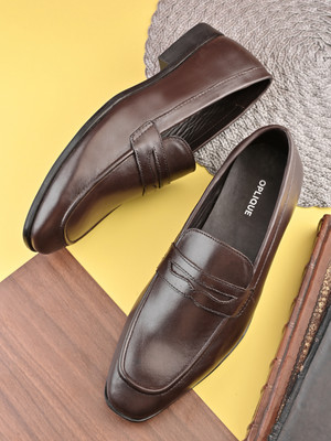 OPLIQUE Saddle Loafers For Men(Brown , 11)
