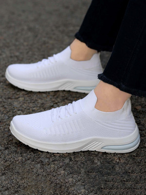 K' Footlance Stylish Casual Sports Shoe Sneakers For Women Sneakers For Women(White , 4)