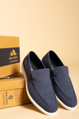 NINE STEPS Loafers For Men(Blue , 6)