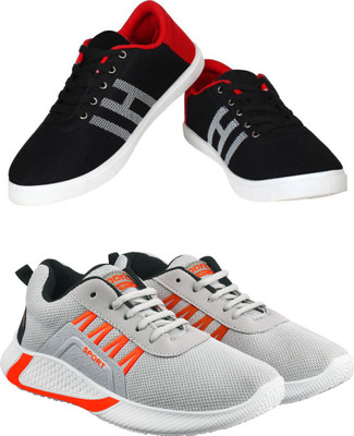 Free Kicks Combo Of 2 Shoes FK-MCW-145 & FK-444 Sneakers For Men(Multicolor , 7)
