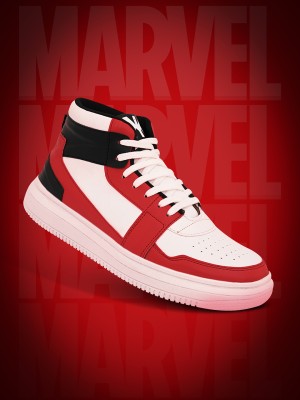 Kook N Keech Avengers Edition Slip On Sneakers For Men(Black, Red, White)