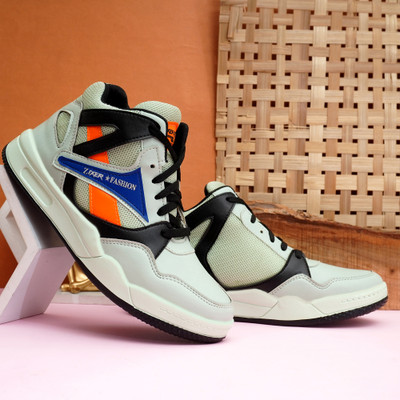 Zixer Hig-Top Retro Alpha Funky Shoe/Stylish & Versatile Casual Shoe/Sneaker For Boy's High Tops For Men(Multicolor , 10)