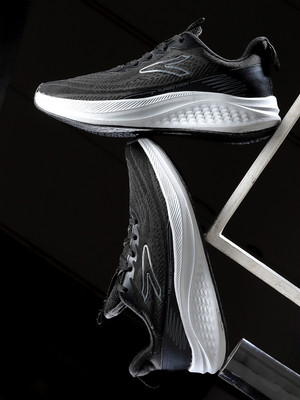 action Athleo BULLET 405 Stylish Lightweight Comfortable Sports Lace Up Running Shoes For Men(Black , 8)