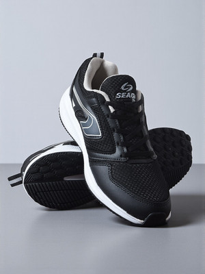 JD Boots Casual, Running Walking Men Sports Shoe, Lightweight Comfortable Running Shoes For Men(Black, White , 6)