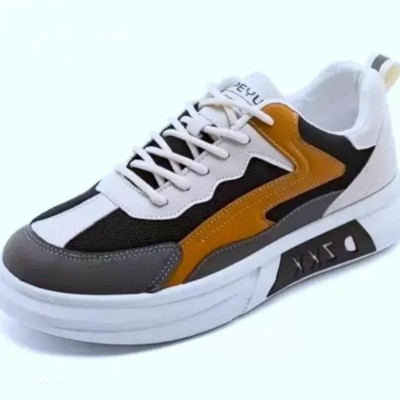 overstar Casual Shoes for Man | Gym Shoes|Casual Shoes |Canvas Shoes| Black Canvas Boot Casuals For Men(Yellow , 7)