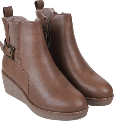 METRO Boots For Women(Brown , 6)