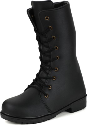 SNASTA Calf Length Boots for women Boots For Women(Black)
