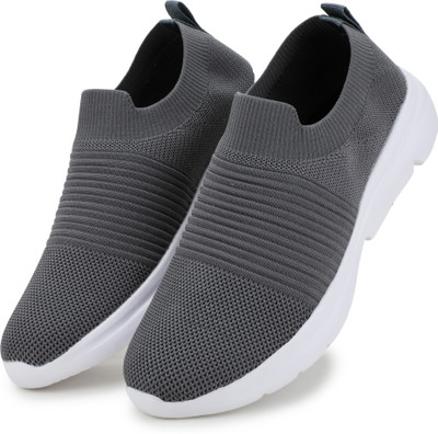 TPENT STYLISH LIGHT WEIGHT SPORTS SHOES FOR BOYS/MEN Slip On Sneakers For Men(Grey , 10)