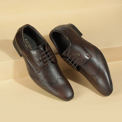 METRO 19-569 Lace Up For Men(Brown , 9)