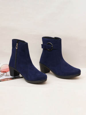 PLANET WALK Lightweight comfort extra-soft with trendy, premium stylish design Boots For Women(Navy , 4)
