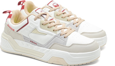 asian MOJO-07 Sneakers for Men | Lifestyle Casual Sneakers for Men | Sneakers For Men(White, Beige , 8)