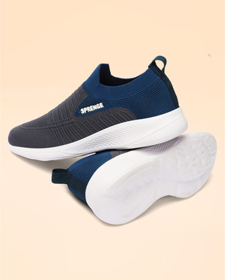 SPRENGE SP-SABER-D.GREY T.BLUE Walking Shoes For Men(Grey, Blue , 7)
