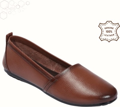 Zoom Shoes Genuine Leather FR-01 Bellies For Women(Brown , 9)