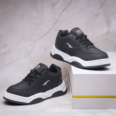 asian Nancy-05 Sneaker for Women | Trendy Casual Shoes with Extra Cushion Support Sneakers For Women(Black , 6)
