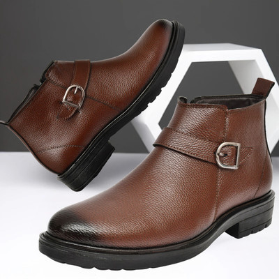 Zixer High Tops For Men(Brown , 8)
