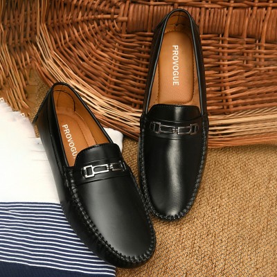 PROVOGUE Loafers For Men(Black , 7)