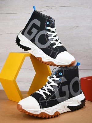 HEKTOR GO - RADIUM Canvas Premium Boot Black Partywear Casual Fancy Sneaker Sneakers For Men(Blue)